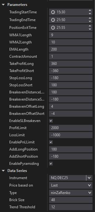 Momentum Scalper platform or backtest screenshot 3