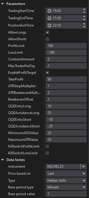 SSL Titan platform or backtest screenshot 3