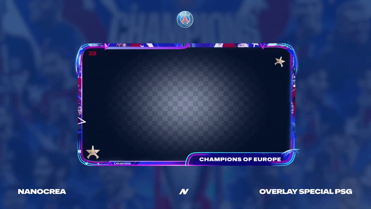 FC25 OVERLAY WEBCAM PSG CHAMPIONS EDITION, image 1