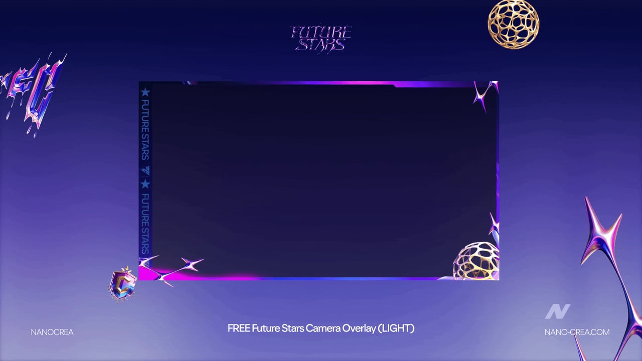 FC26 Future Stars free camera overlay for streamers - clean and lightweight design
