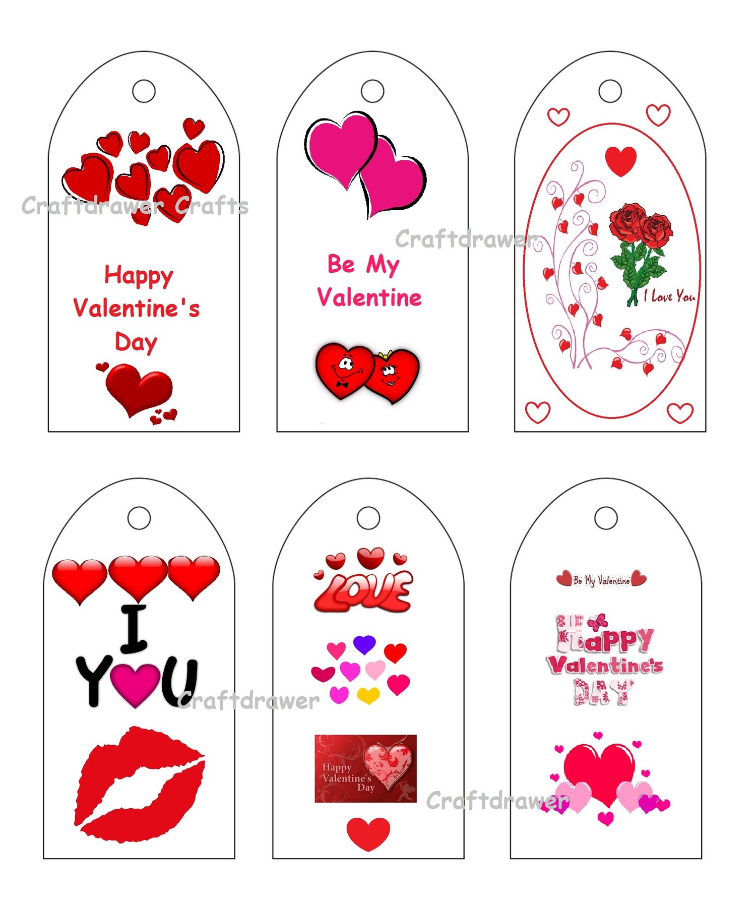 Valentines Day Gift Tags. Gift Tags for Valentine's Day. Printable