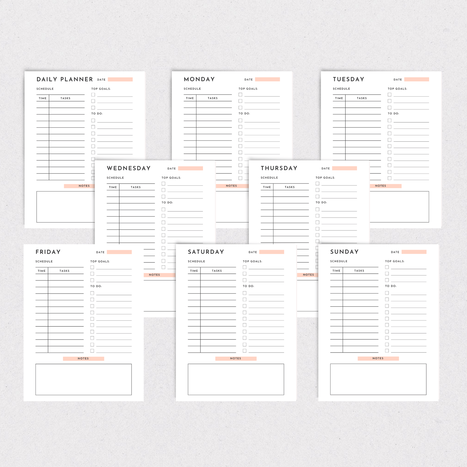 Weekly Spread Planner Insert - Digital Download in sizes A4, A5, A6, and  Letter - Payhip