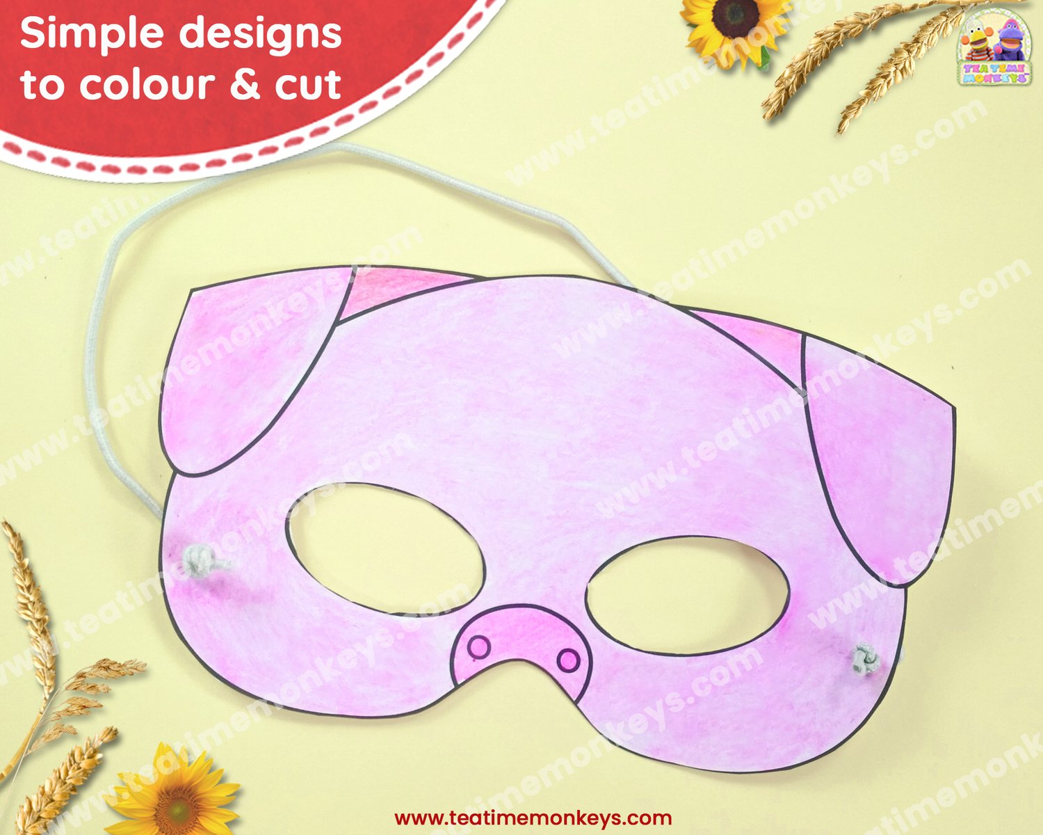 FARM ANIMALS MASKS - For Colouring - Payhip