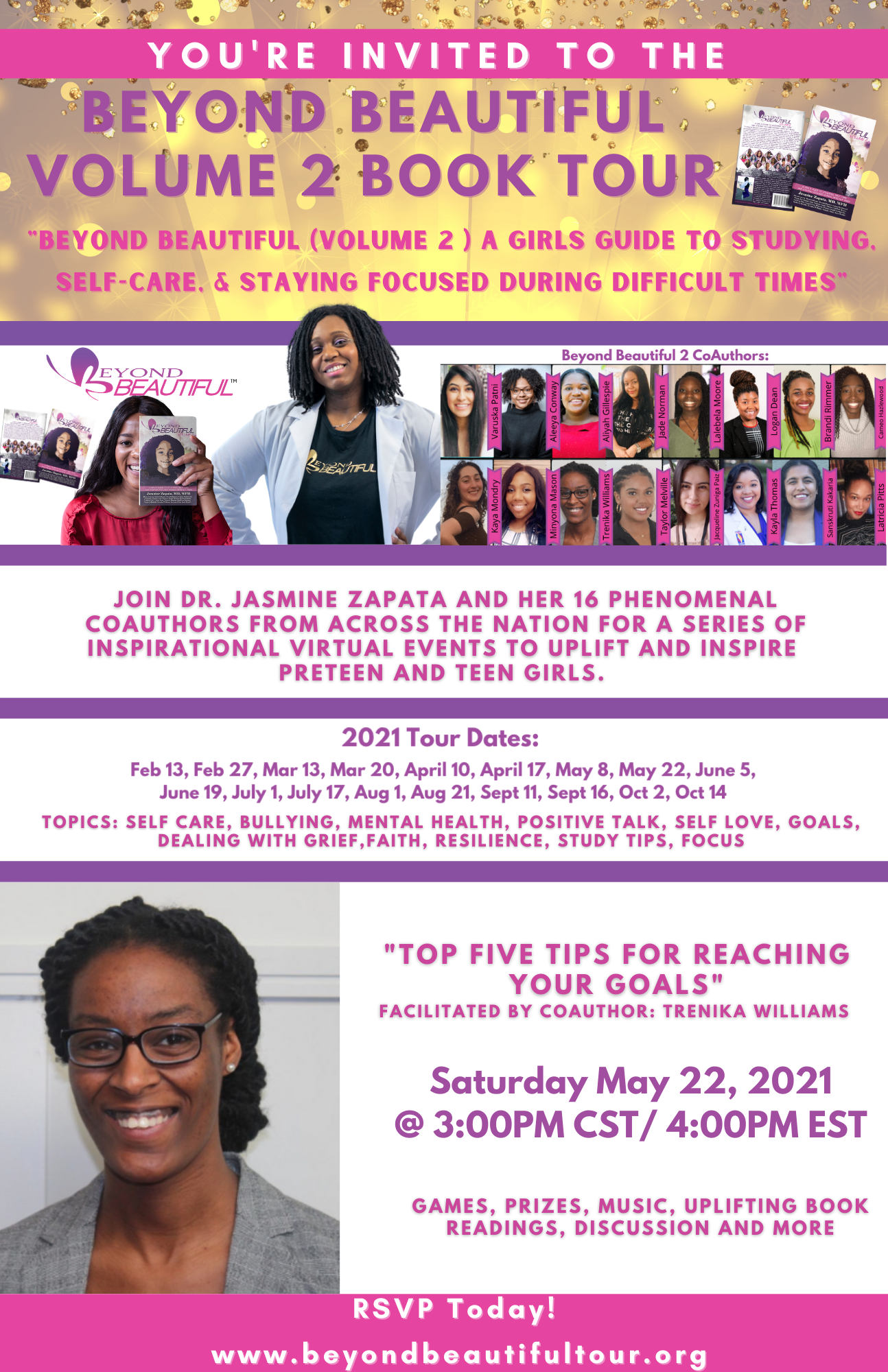 Book tour, Beyond Beautiful Volume 2 book, blog, black women, feature, Beyond Beautiful Girls Empowerment Movement, Trenika J. Williams, MD, MS, #beyondbeautifultour, #blackwomeninmedicine, #savethedate