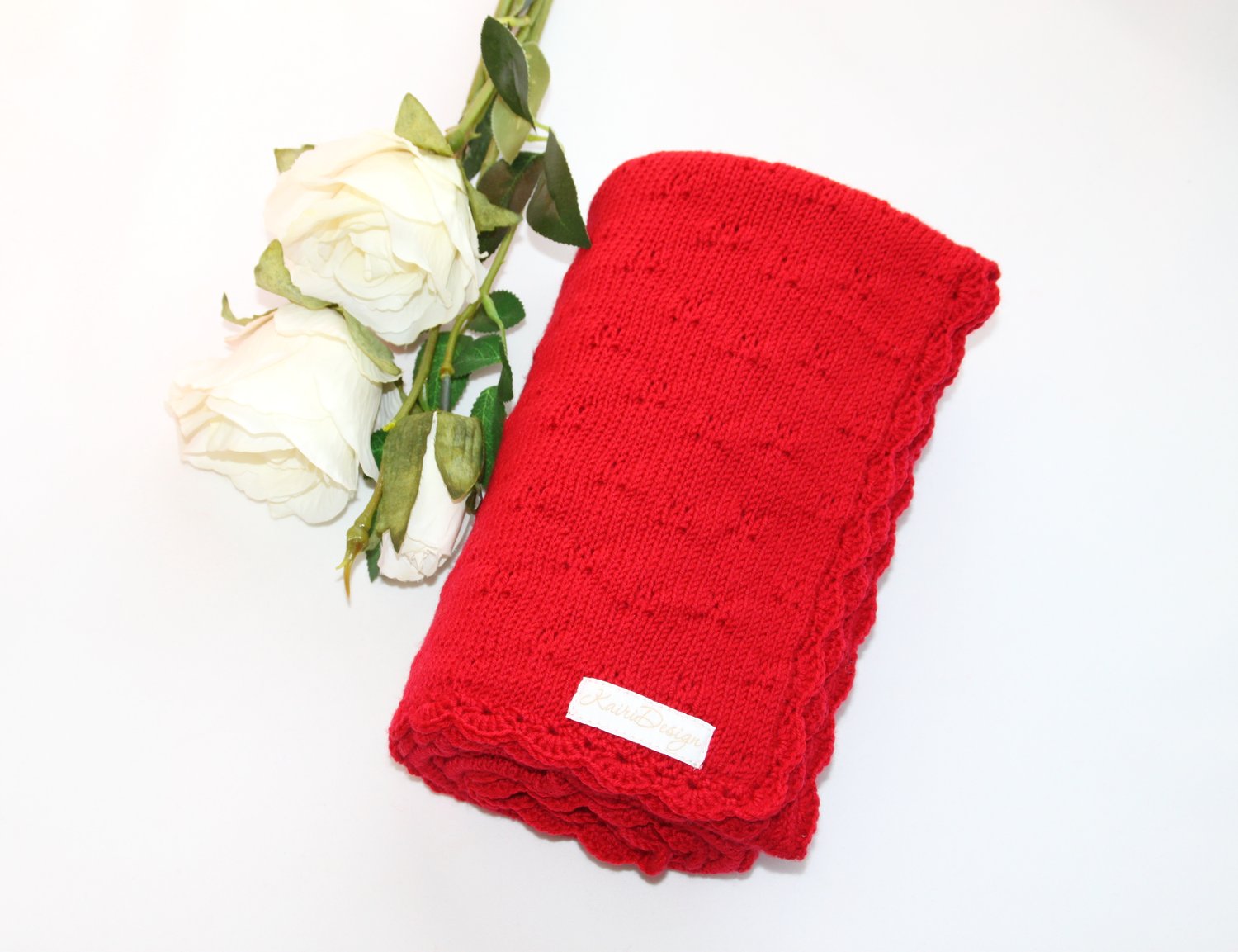 knitted baby blanket