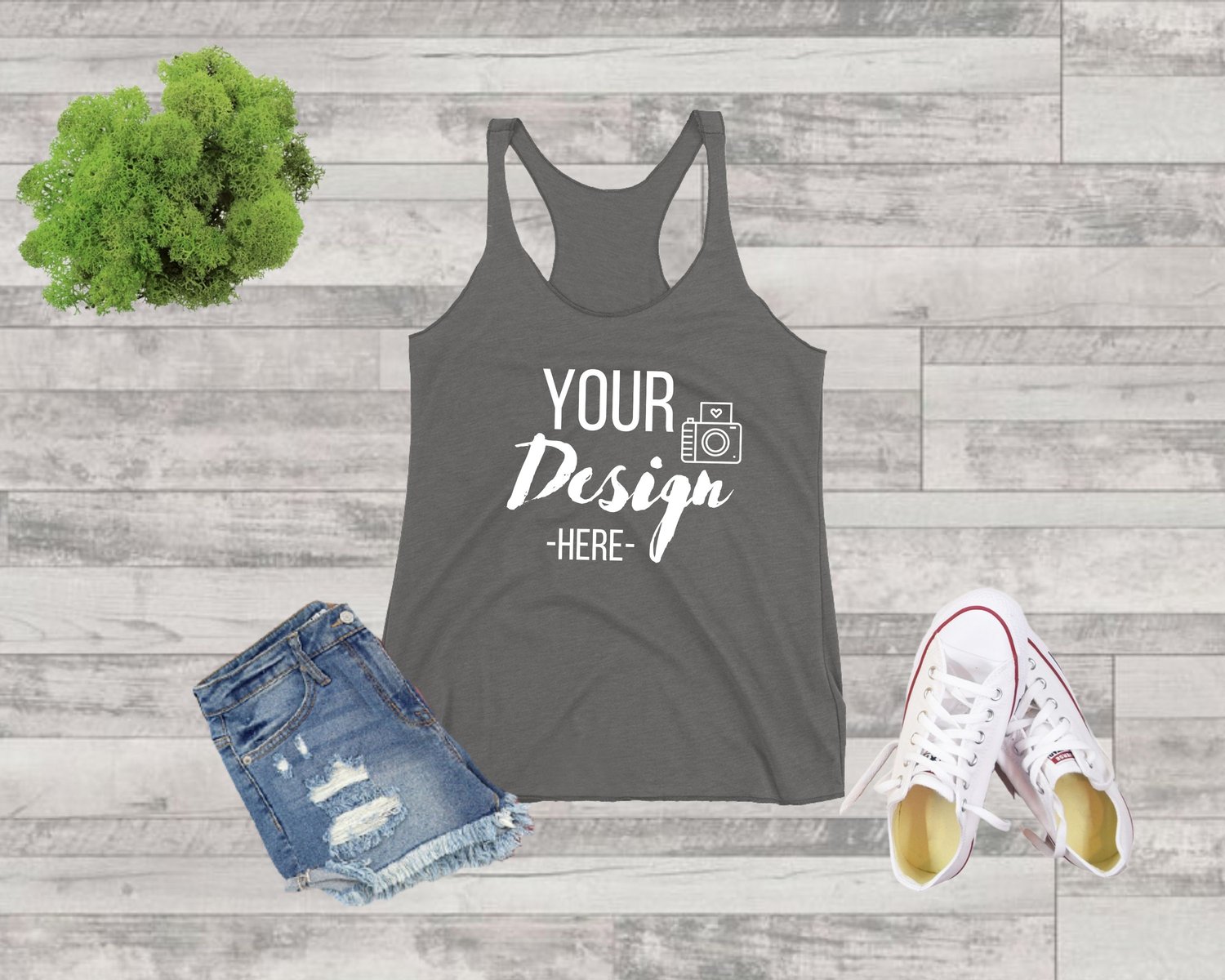 Silver Next Level 1533 Tank Top Mockup Graphic by lockandpage · Creative  Fabrica