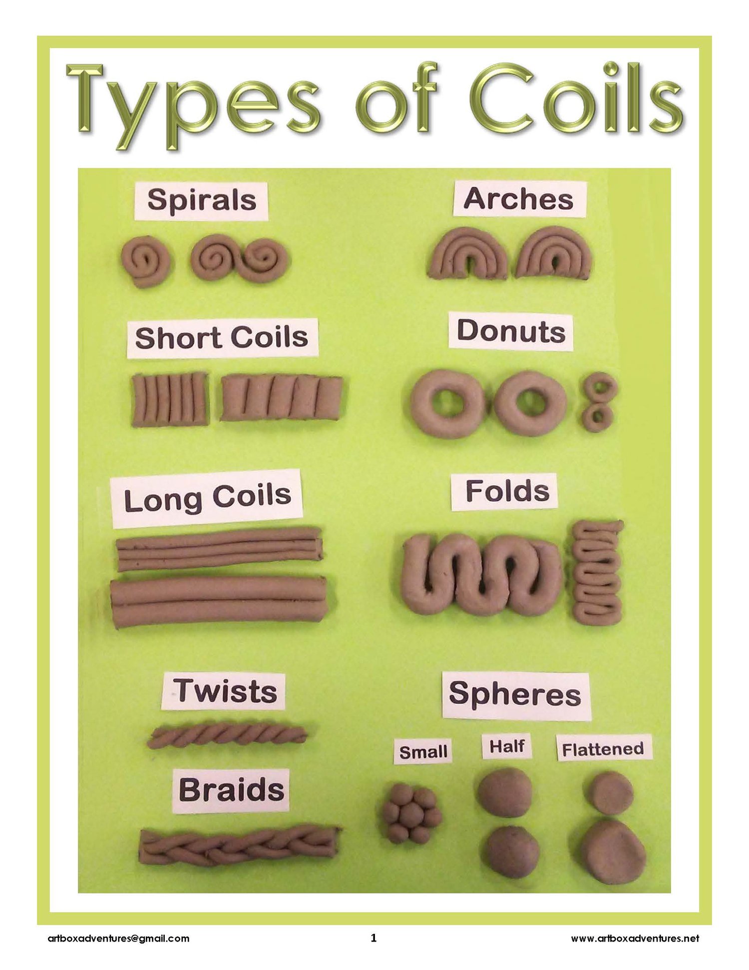 TYPES OF COILS POSTER (Orange) - Payhip  Pottery lessons, Clay ceramics, Clay  pottery