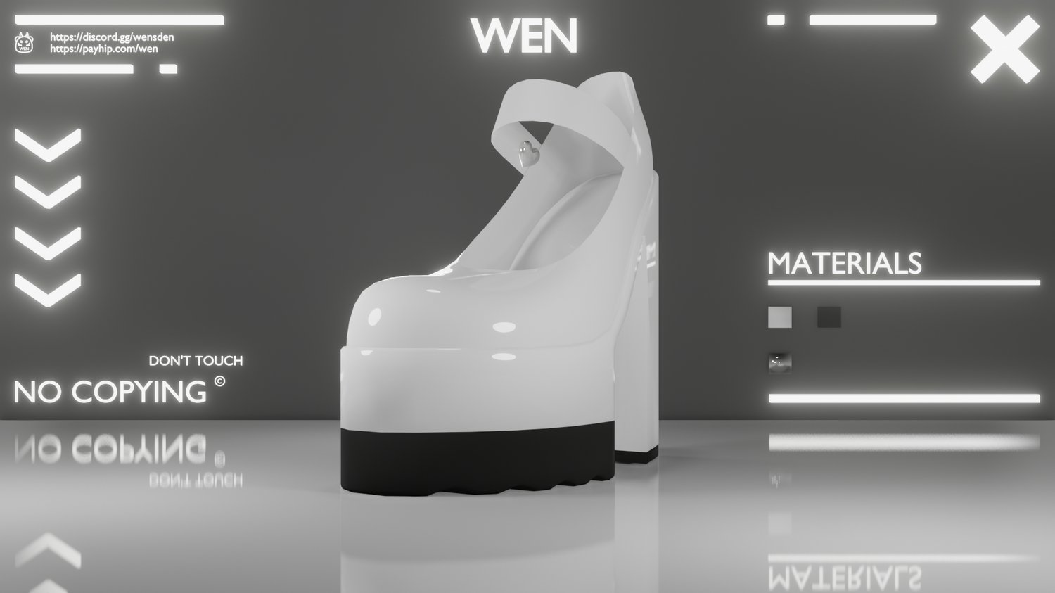 ๏ธฑSimple White Heeled Platforms