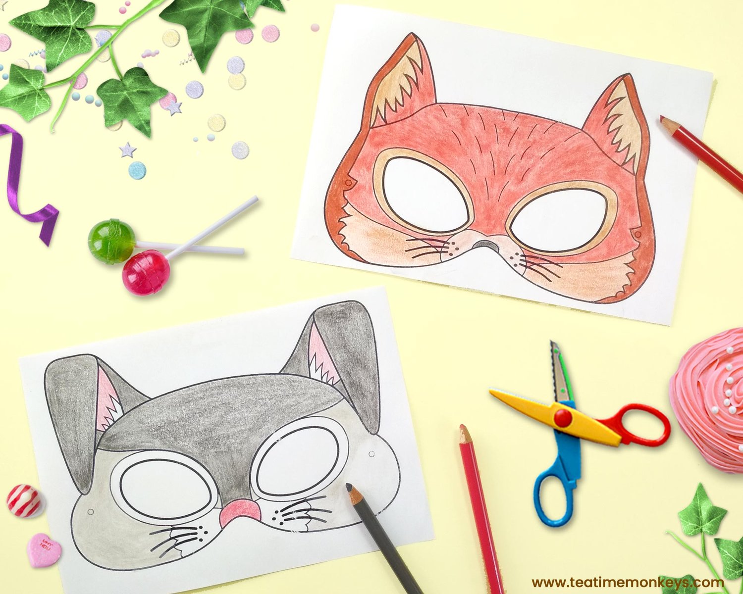 FARM ANIMALS MASKS - For Colouring - Payhip