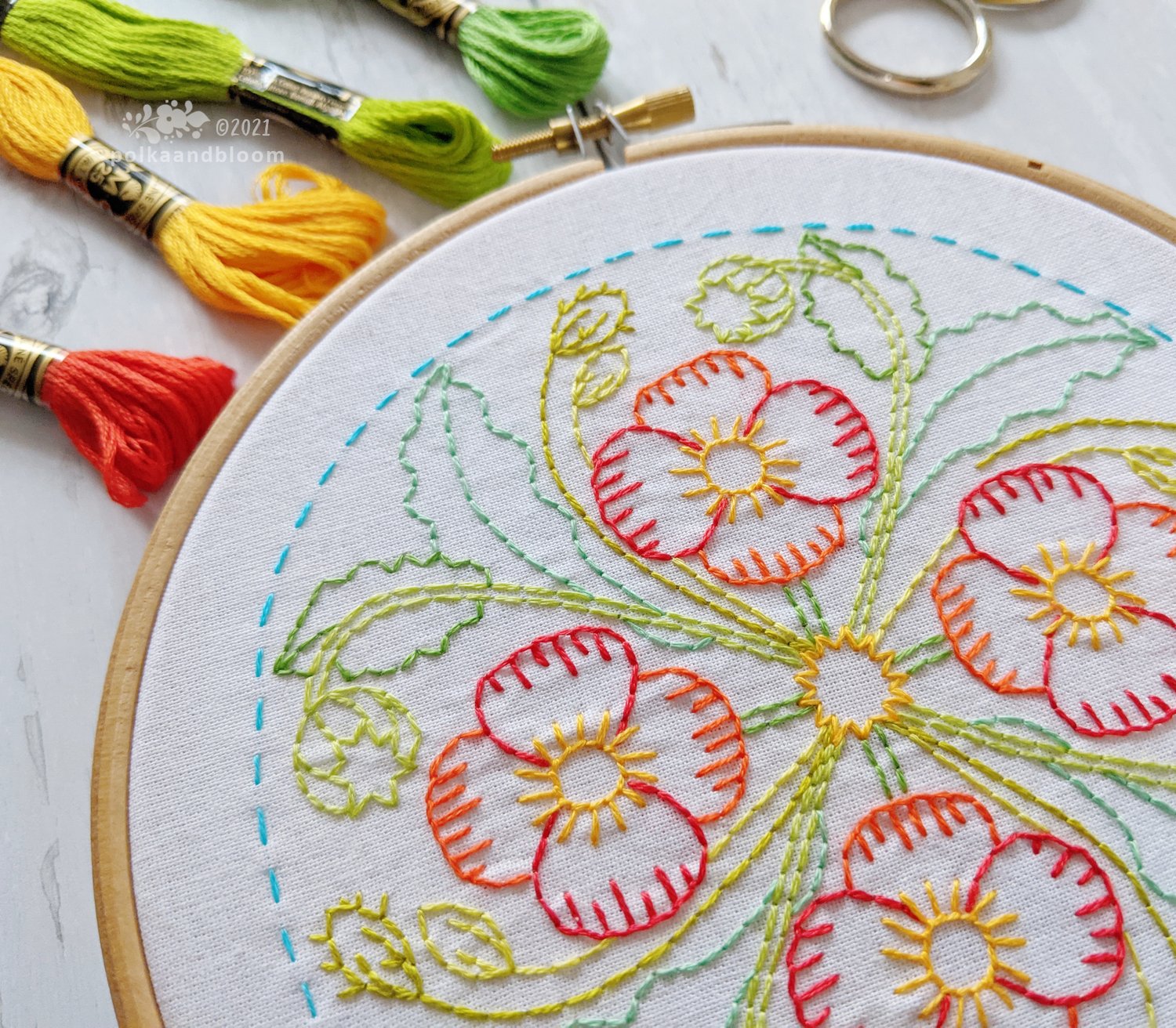 Poppy Mandala Embroidery Pattern PDF - Payhip