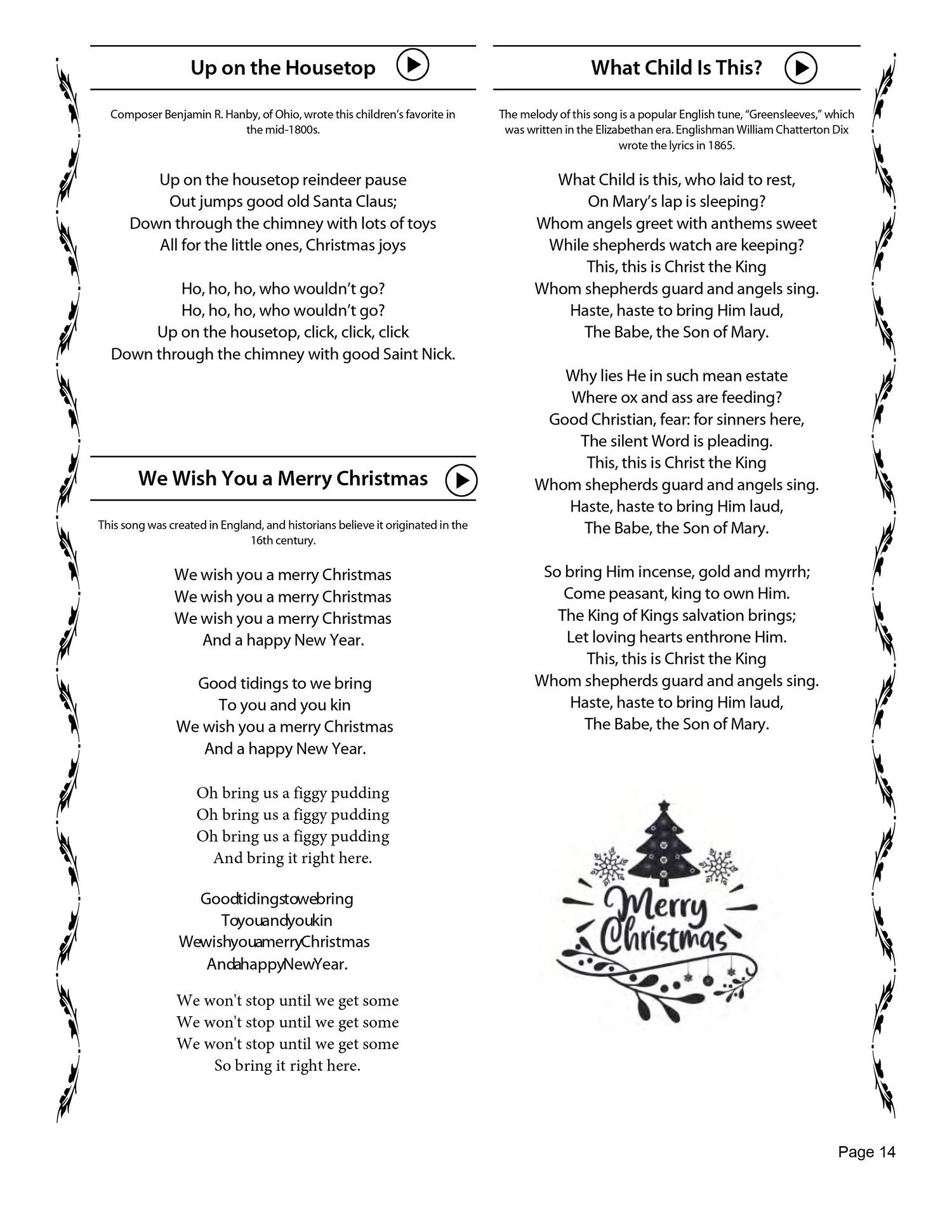 Christmas Carols. Holidays. Songs. Lyrics. Games. Quiz. - Payhip