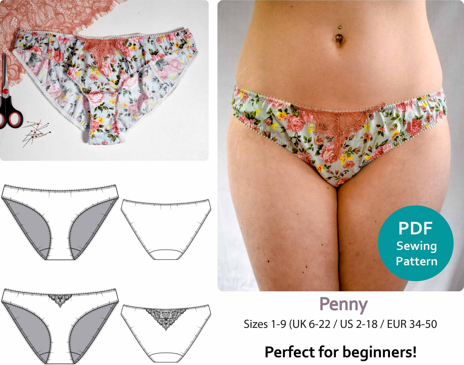 Thong Underwear PDF Digital Pattern
