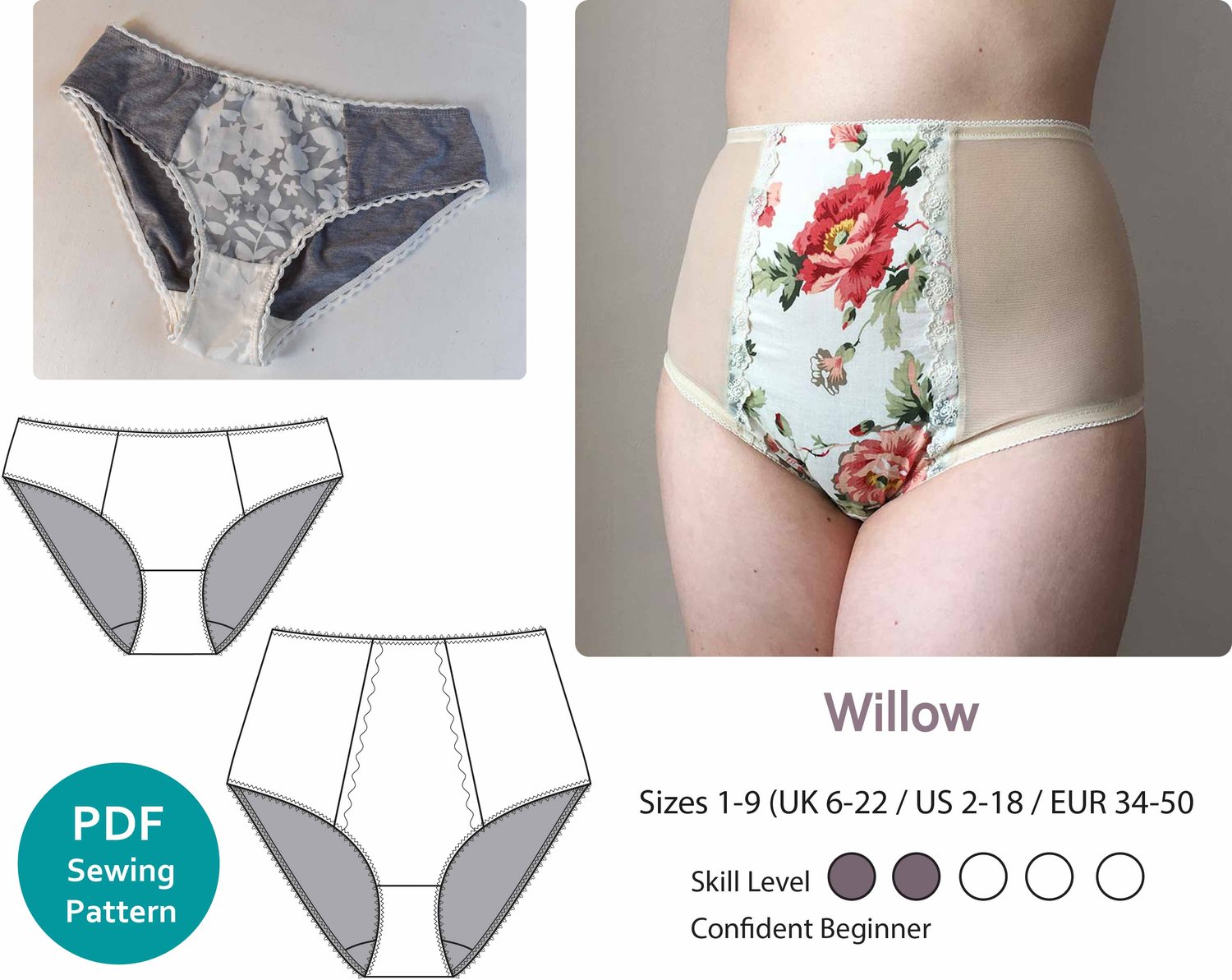 Sew Projects PDF Willow Soft Cup DD-G Bra Sewing Pattern | Good Fabric