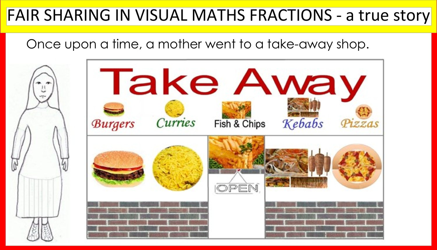 FAIR SHARING In VISUAL MATHS FRACTIONS — A True Story.  For Folks Who Find Text-based Fractions No Fun :-)