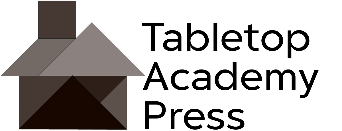 Tabletop Academy Press tangram house logo