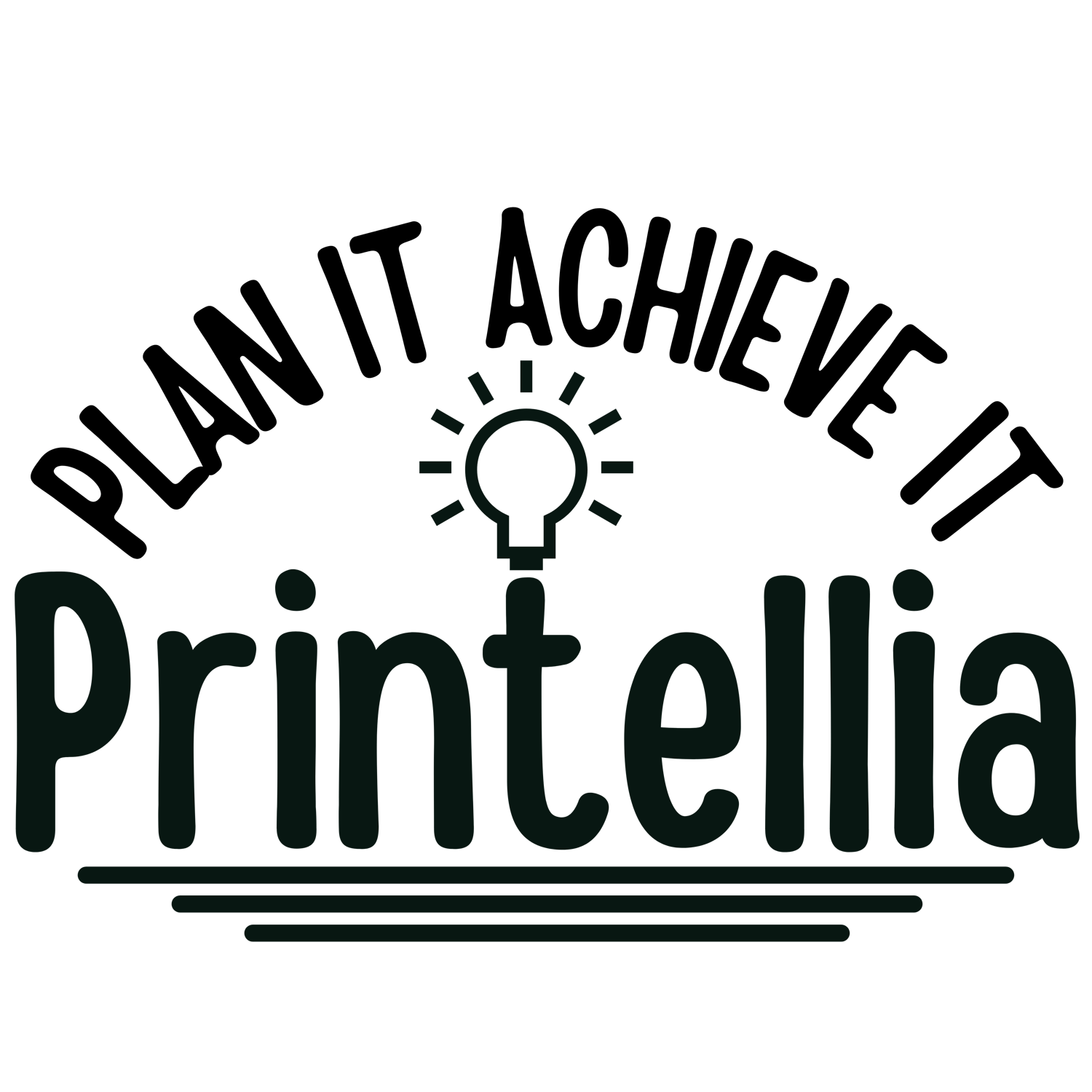 "Plan it, Achive it" a lovely motivational quote encourages people to plan & achieve their goals.