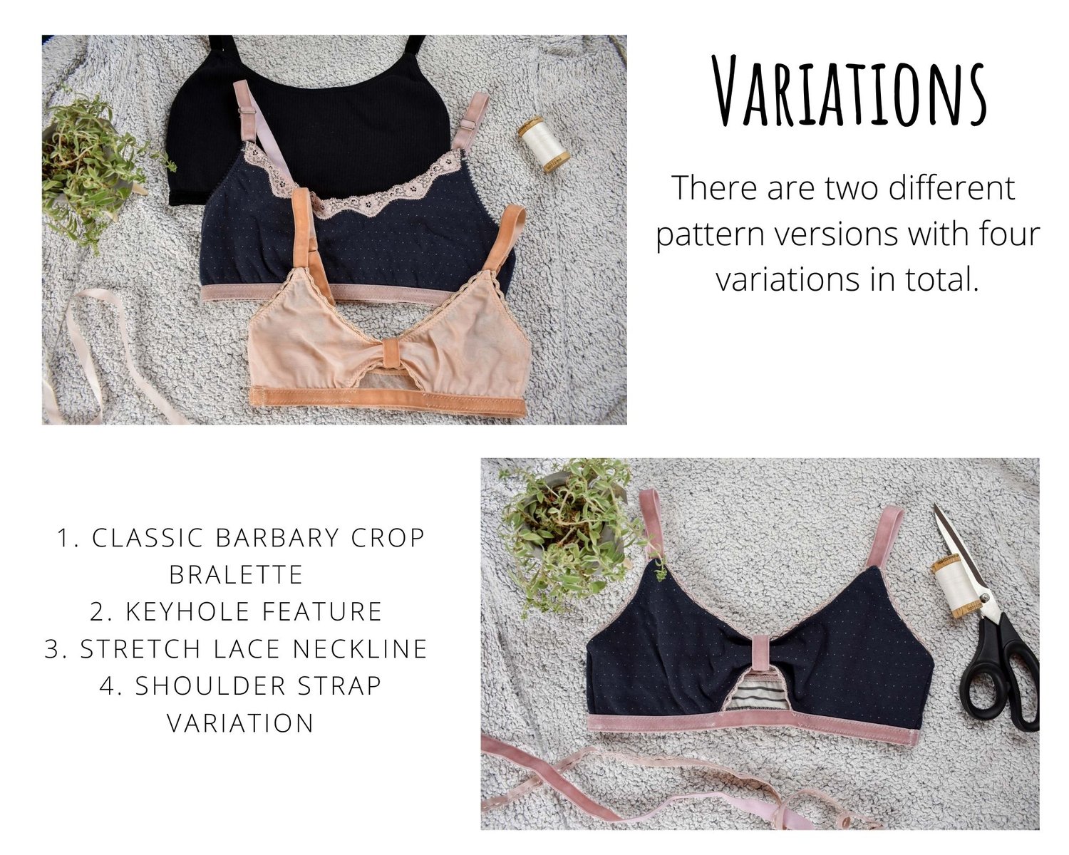 How to design your lace placement - The Barbary Bralette - Sew