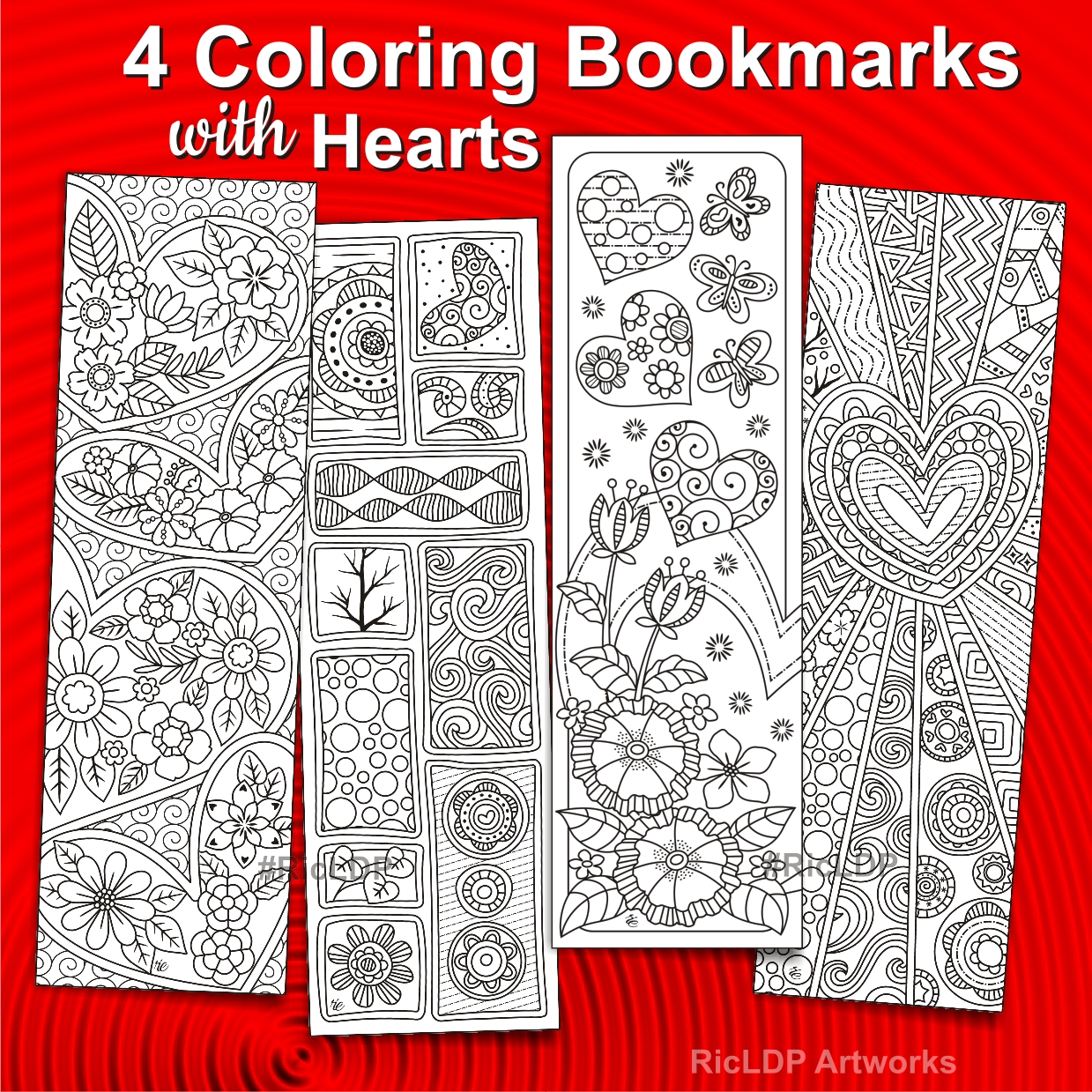 Coloring Bookmarks1 8 Printable Adult Coloring Pages 32 