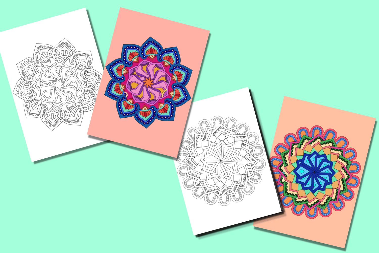 Inspiration 50 Mandalas Anti-stress Coloring Books For Adults Art