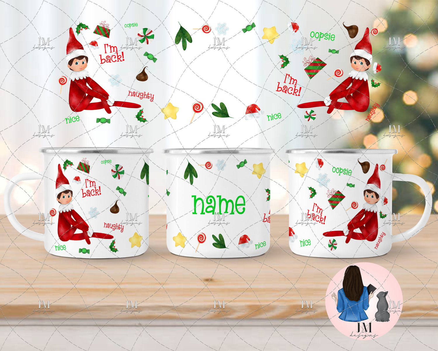 Christmas ELf Tumbler WrapChristmas Sublimation Alphabet