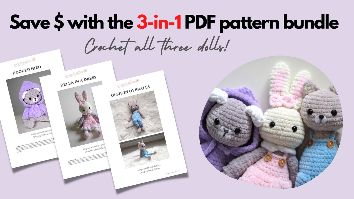 Animal Crochet Pattern Bundle - Sweet Softies