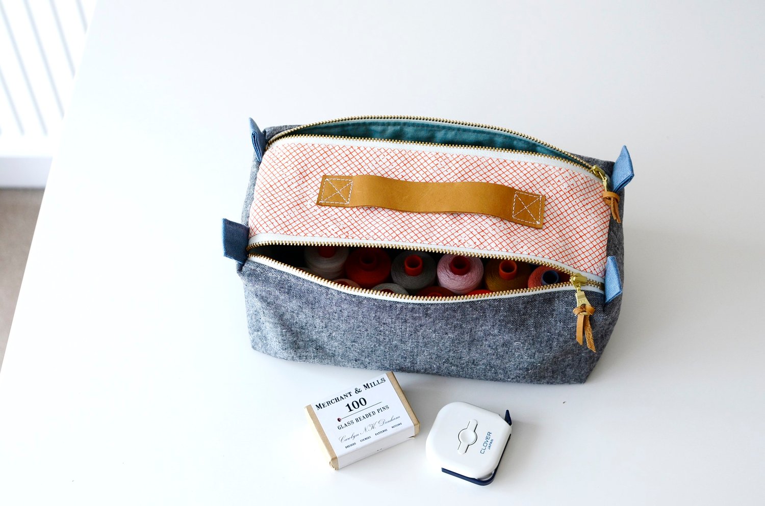 BOXED Zipper Pouch In 2 Sizes - Printable Tutorial PDF