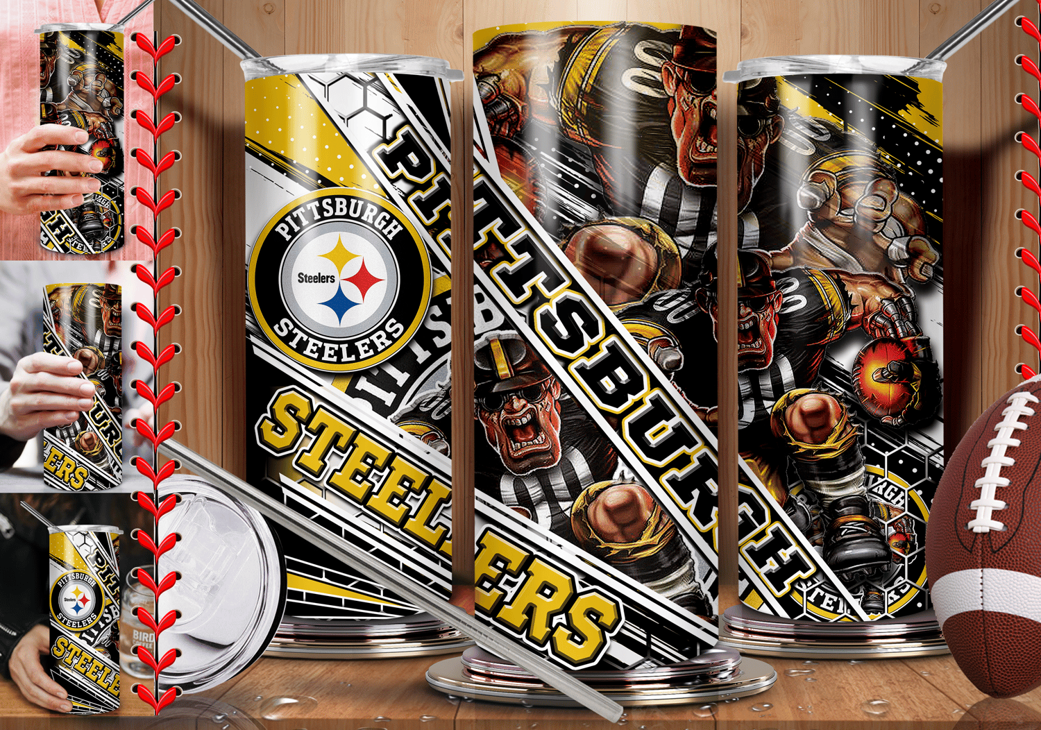 20oz Stainless Steel Straight (Pittsburgh Steelers) - Payhip