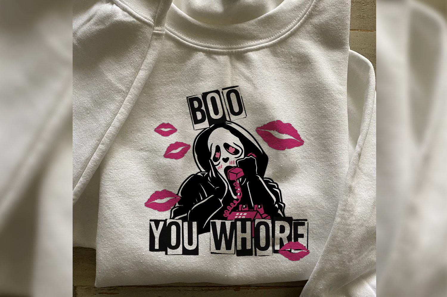 Wholesale Ghostface Boo You Whore Mean Girls Sticker for your store - Faire