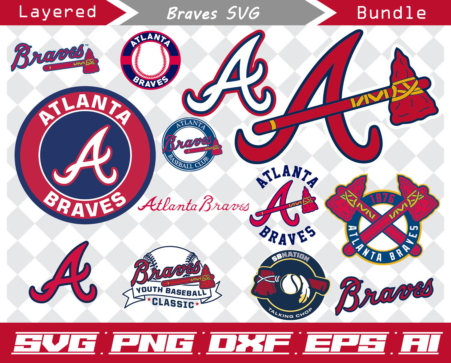 Atlanta Braves Logo svg, mlb svg, eps, dxf, png, digital file for