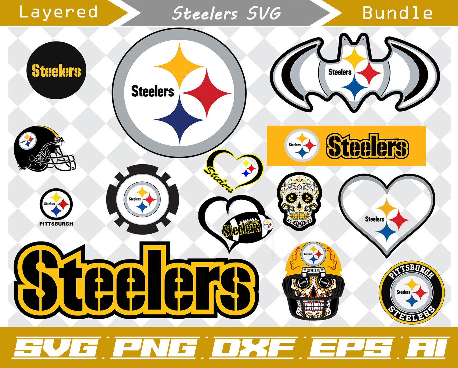 Pittsburgh Steelers Svg Cricut File, Clipart, NFL Svg, Football