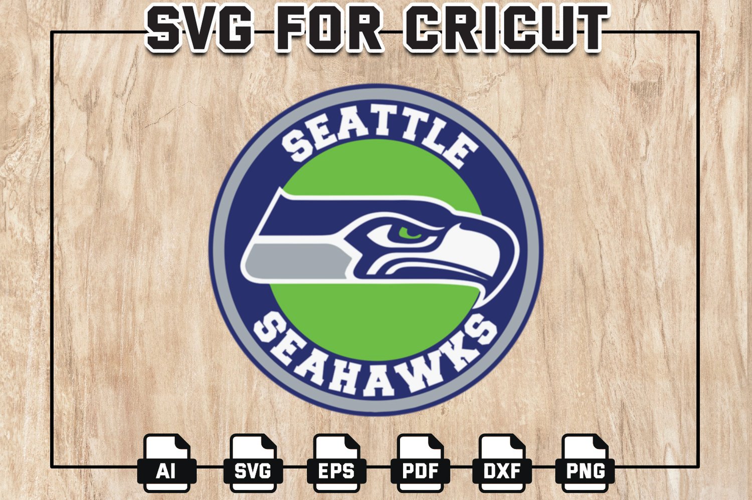 Seattle Seahawks Christmas NFL Logo SVG Cutting Digital File