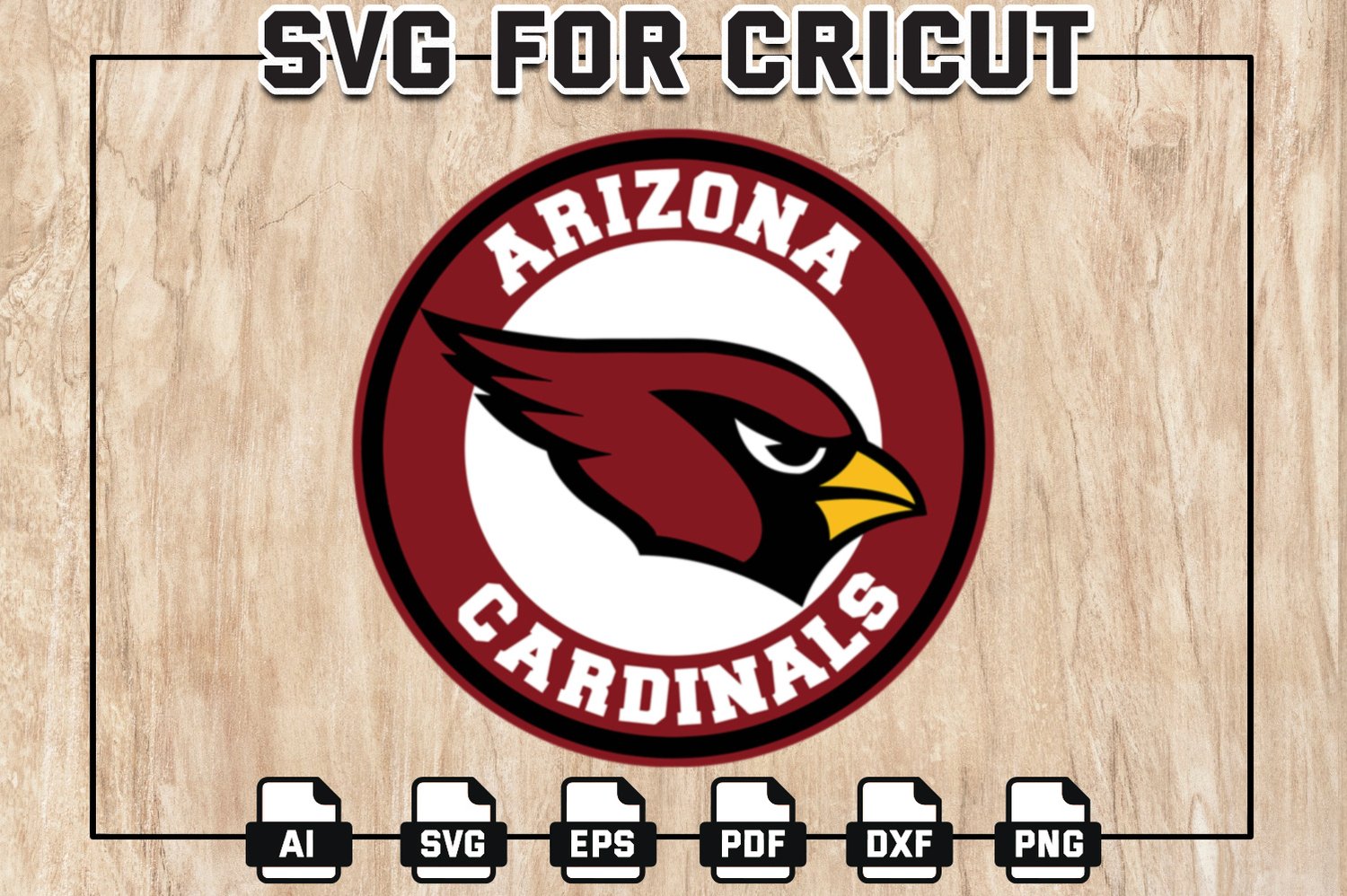 Arizona-Cardinals Football SVG Logo Cut File, Cardinals NFL Logo Svg, NFL  Teams, Football SVG, Digital Download