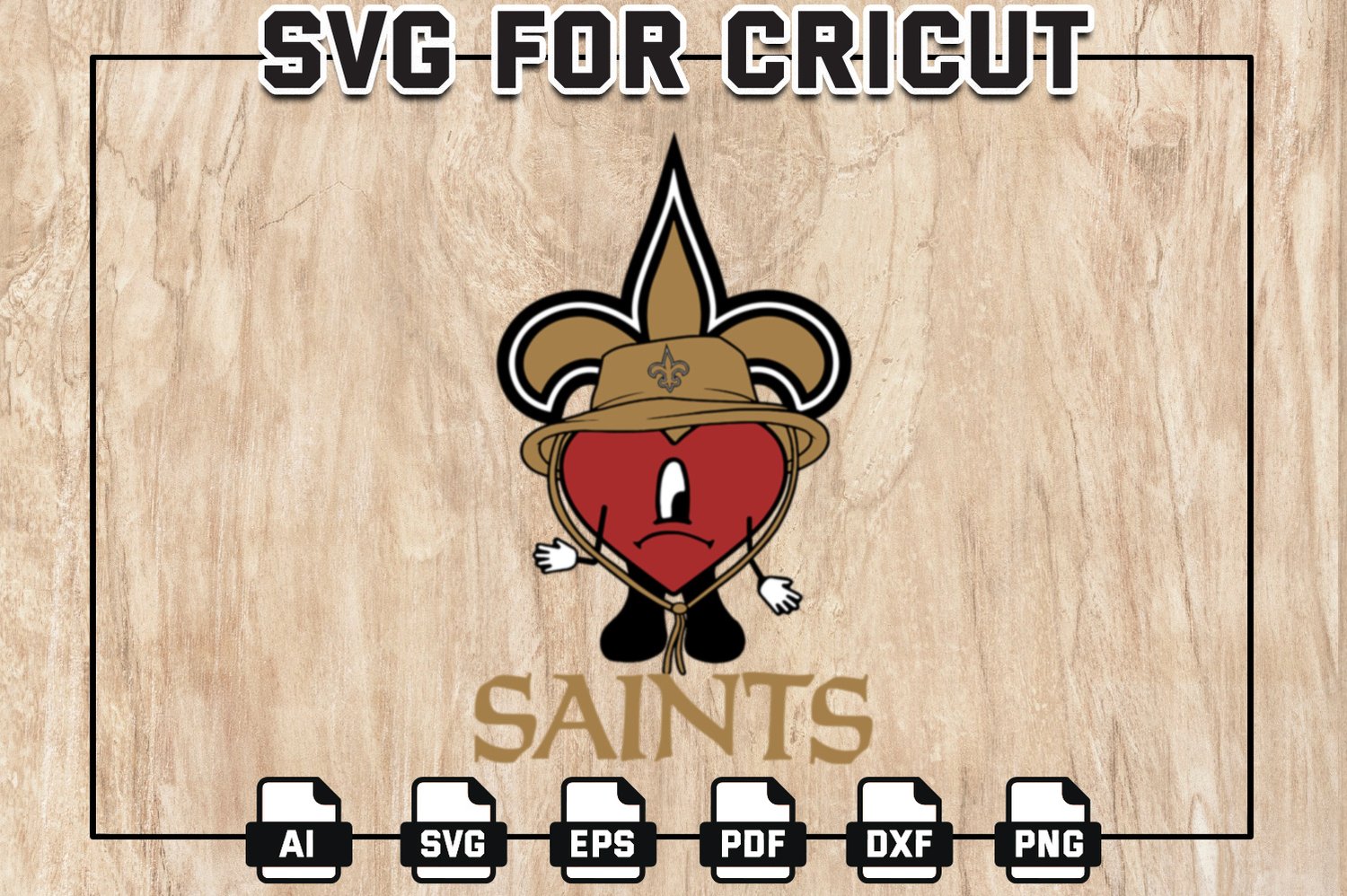 Geaux Saints SVG Saints Heart SVG PNG DXF, NOLA