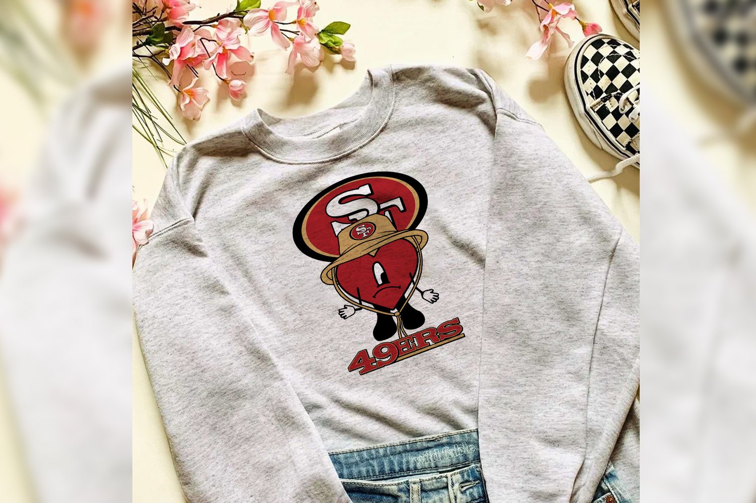 Vintage 1990's NFL San Fransisco 49ers Embroidered Crewneck Sweatshirt