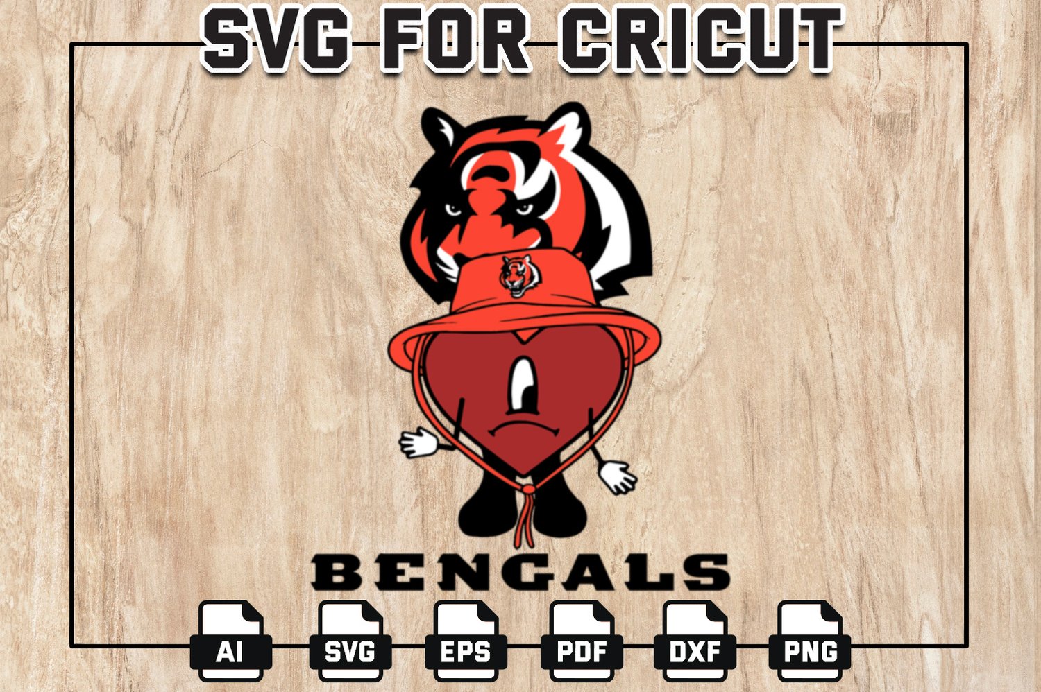 Cincinnati Bengals Logo American Football SVG Cut File for Cricut Digital  Download