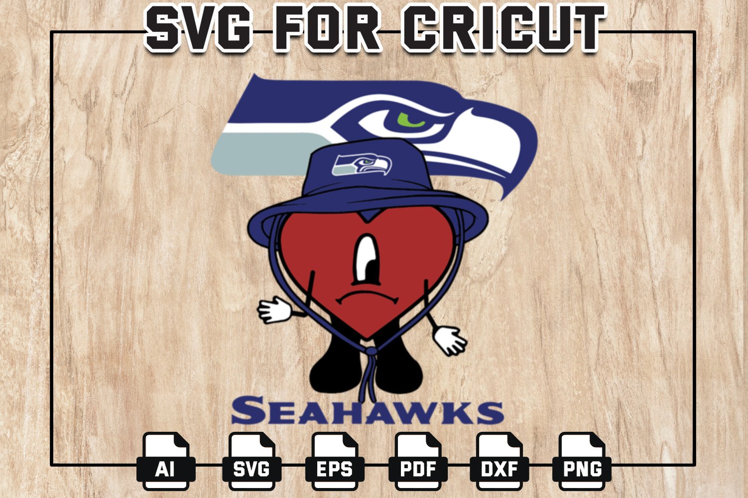 Seattle Seahawks Logo Design SVG, Seahawks Football SVG