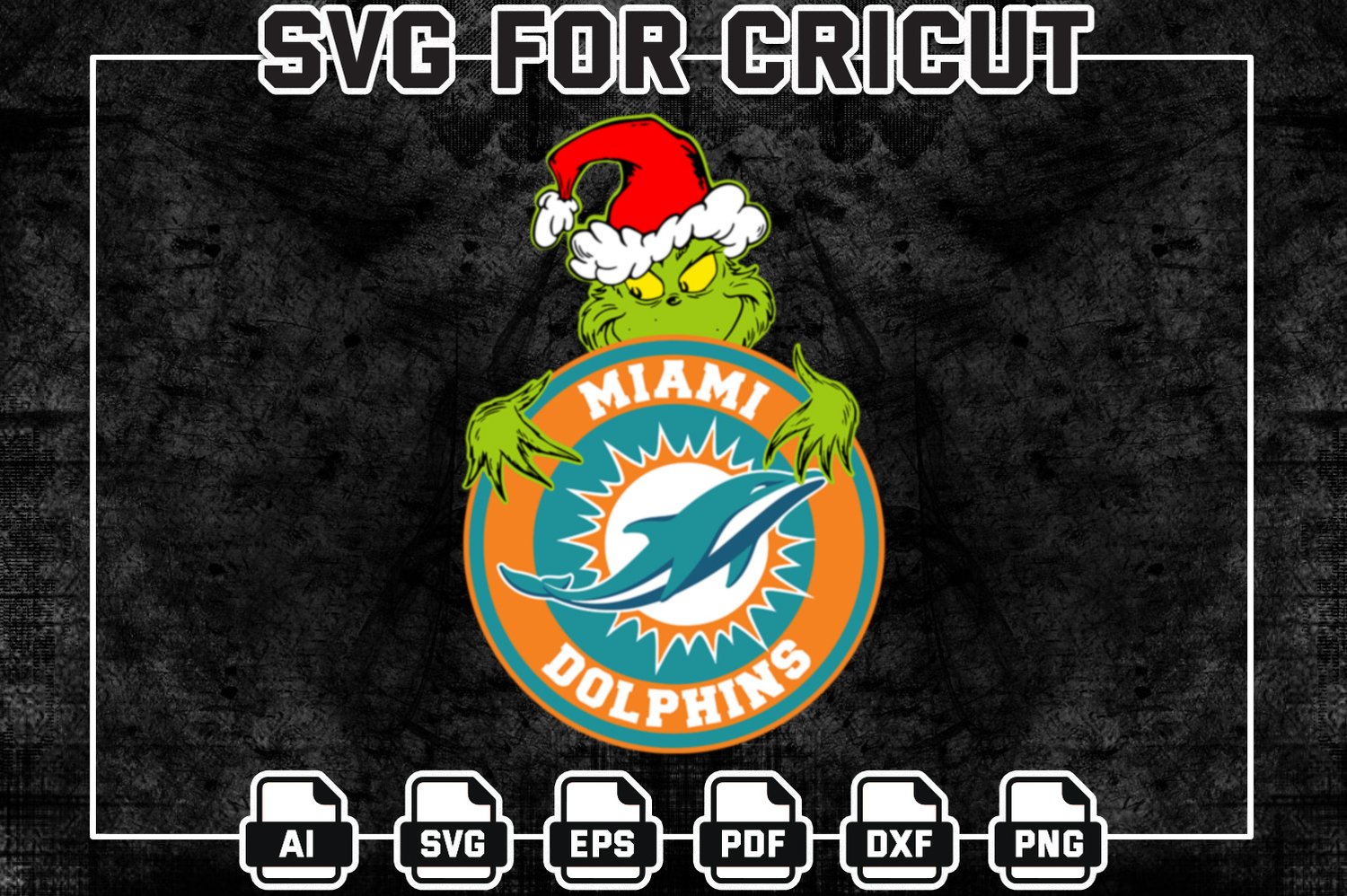 Miami Dolphins Football Team Logo svg Digital File, Dolphins Svg