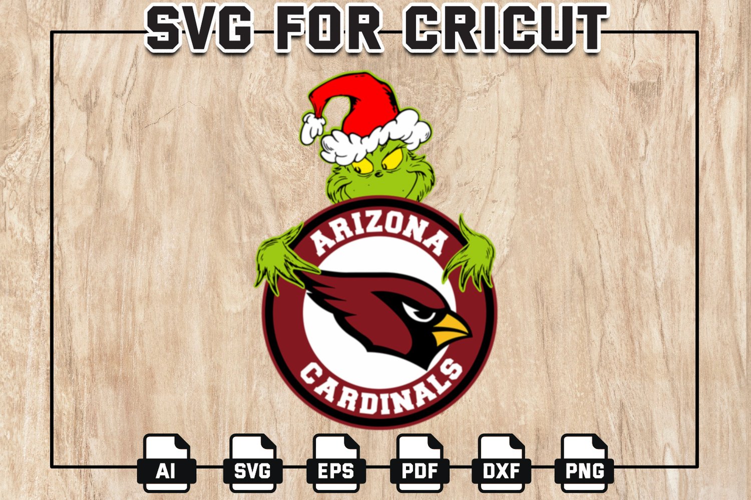Grinch Arizona-Cardinals Football SVG, Cardinals NFL Logo Svg, NFL