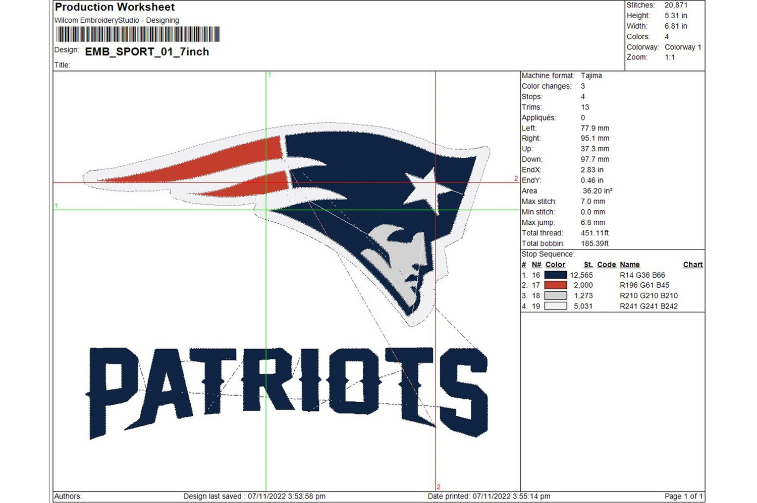 N.E. Patriots NFL Embroidery, NFL Logo Embroidery File, American