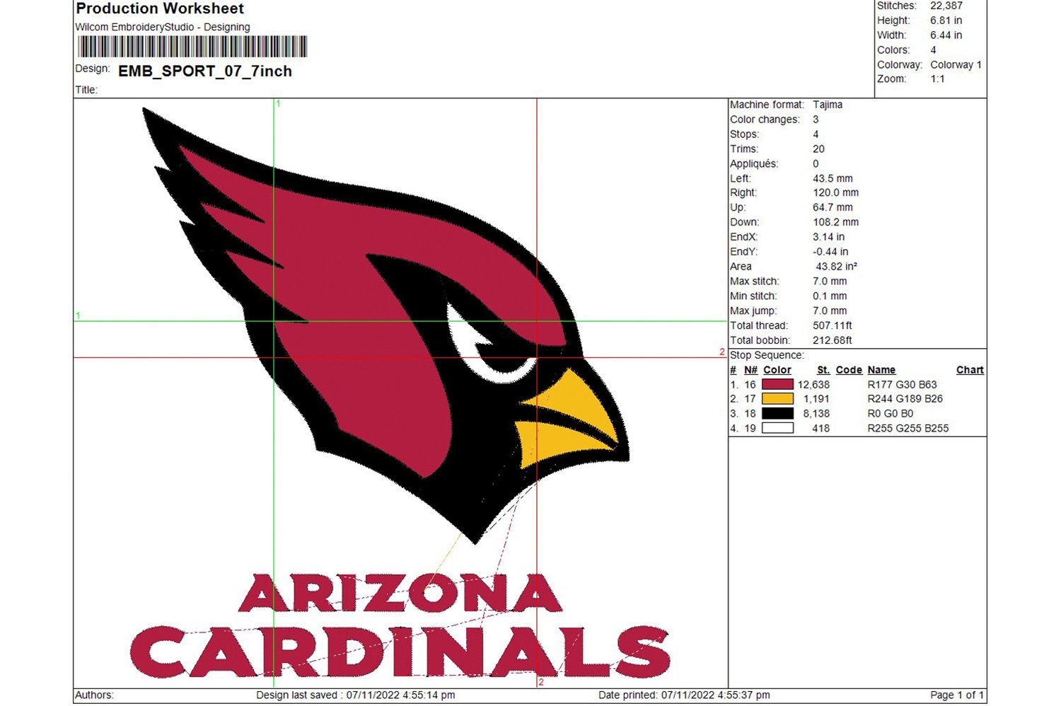 Cardinals NFL football logo | 3D model