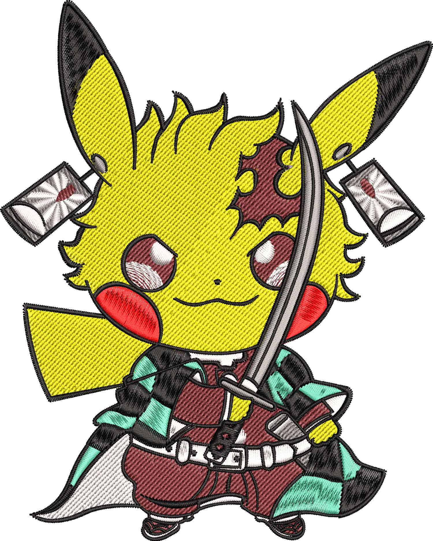 Anime Inspired Embroidery Design Machine Embroidery (Instant