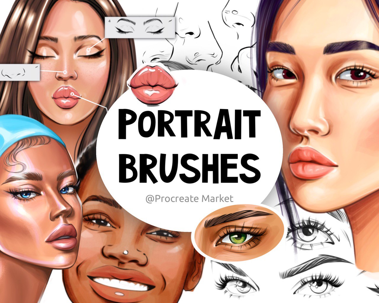 Procreate Brushes | Procreate download | Procreate stamps | paint brushes | Color palette | Procreate tattoo | Procreate brush | Procreate lettering | Procreate body | Procreate stamp | Brushes procreate | art from photo | How to draw | Procreate bundle |