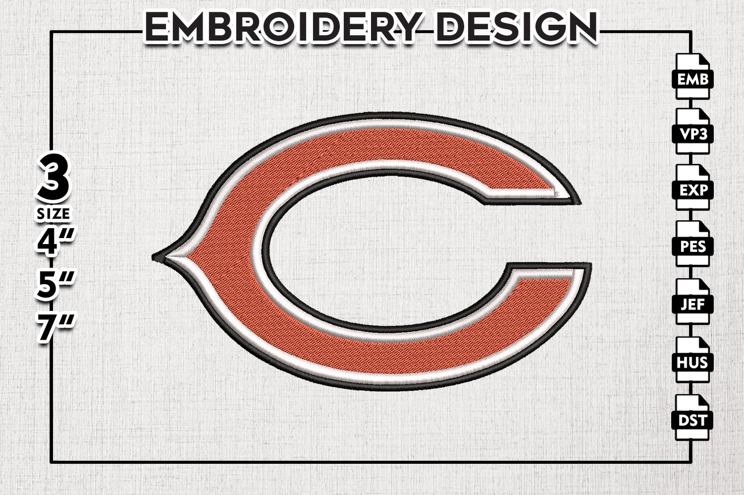 Chicago Bears Football Team svg Digital File, Chicago Bears Logo svg