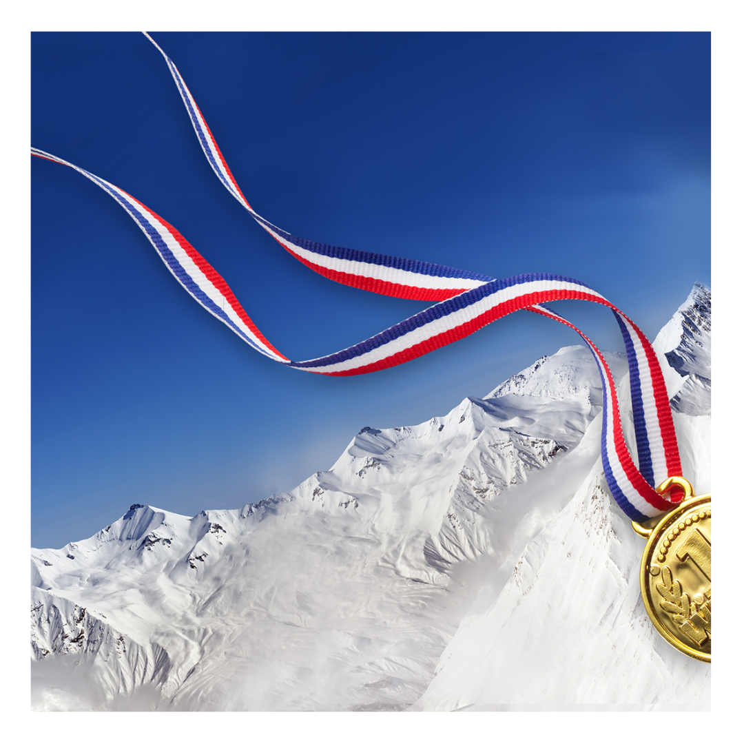 mountain setting with a medal for The Games women's fiction novel by USA Today bestselling author Patricia McLinn