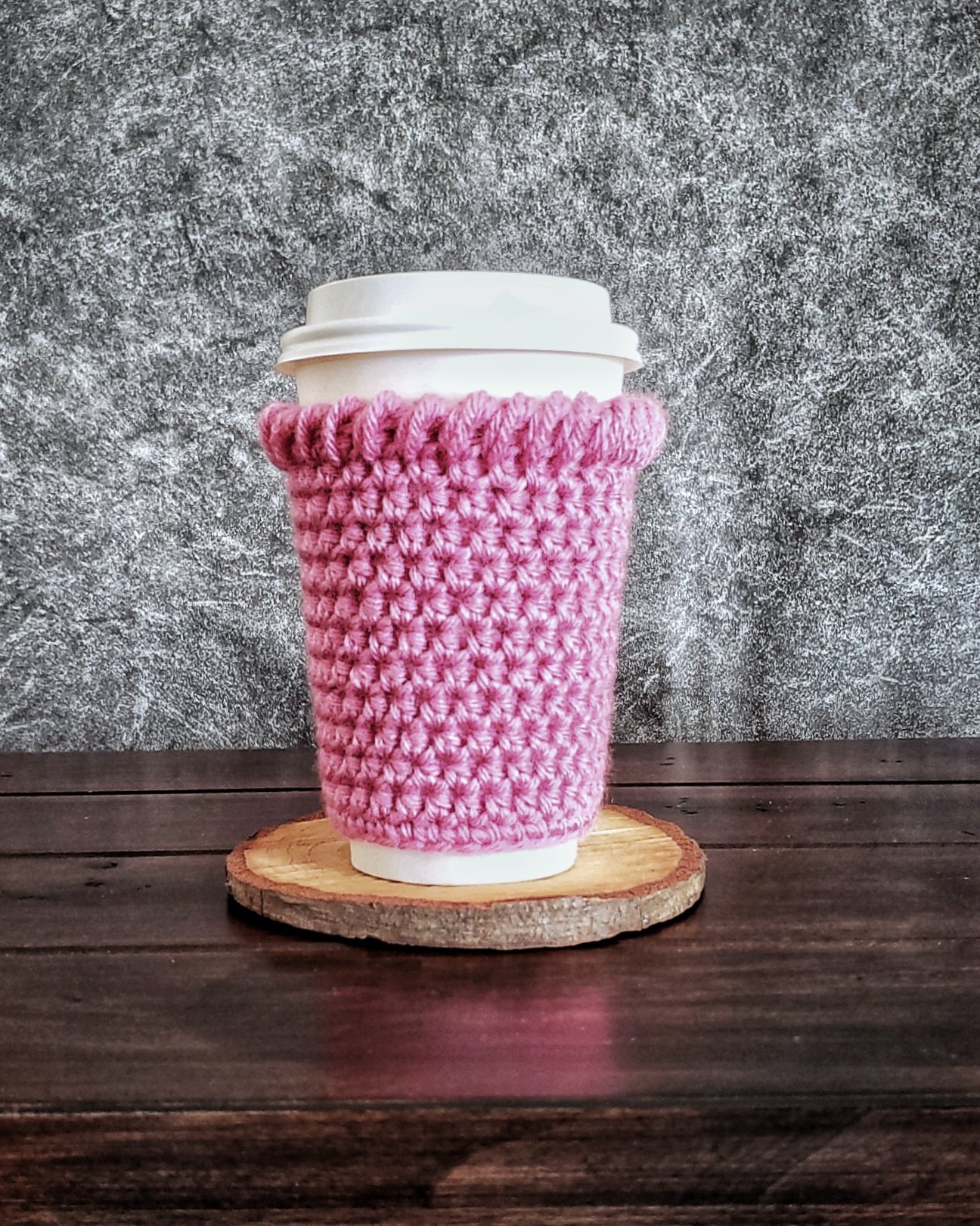 Crochet Coffee Cup Cozy, Tweed Collection