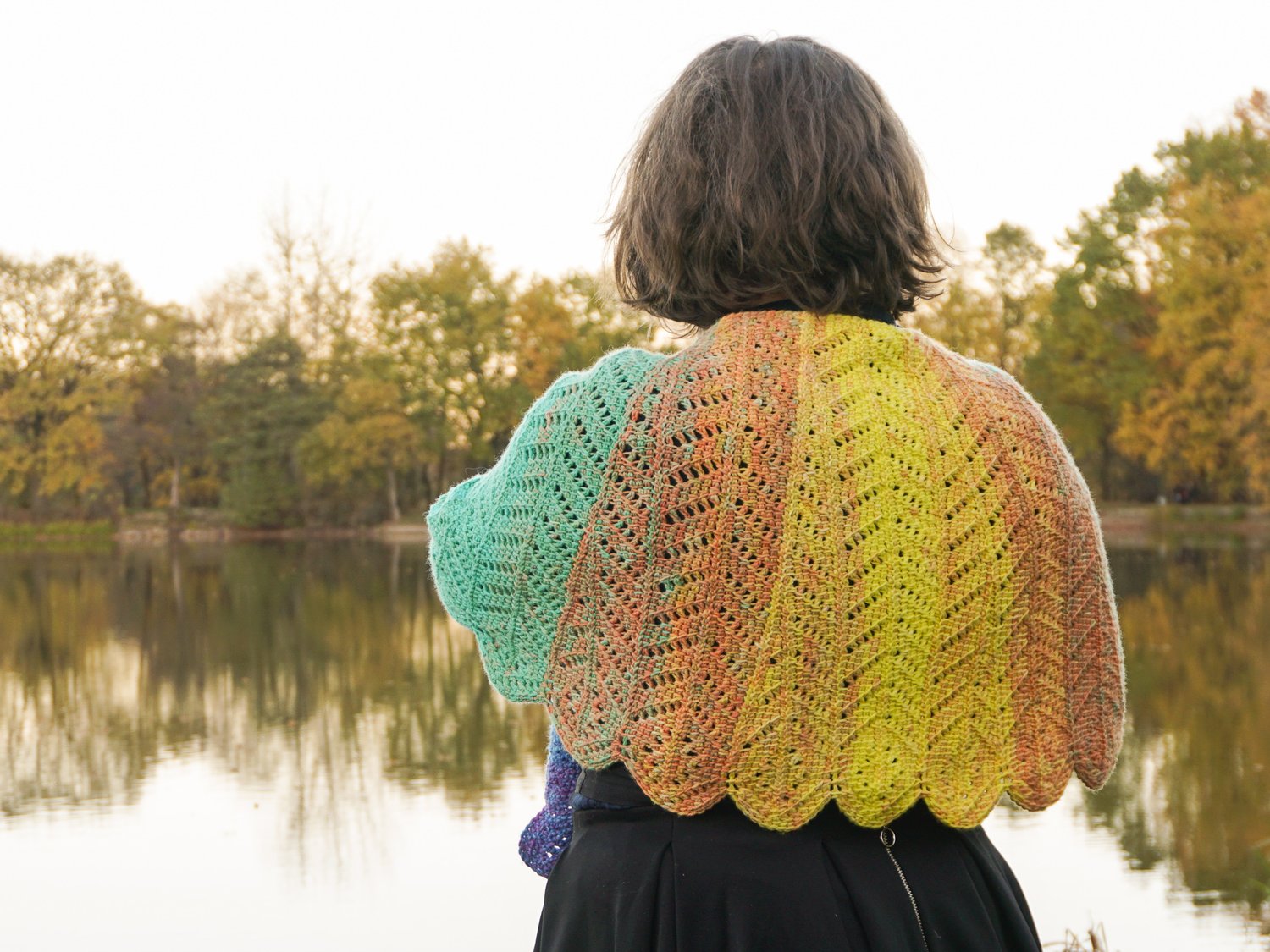 Wheat fields – Tunisian crochet lace rectangle shawl pattern – Yarnandy