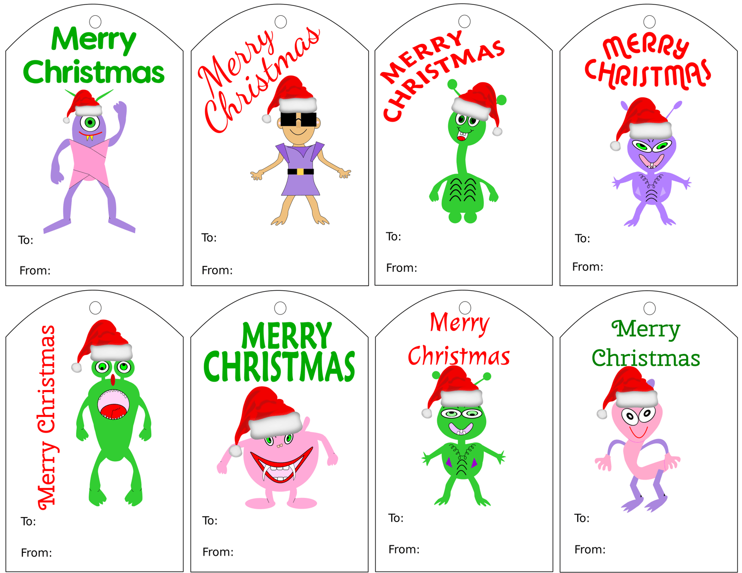 Merry Merry Christmas Printable Gift Tags