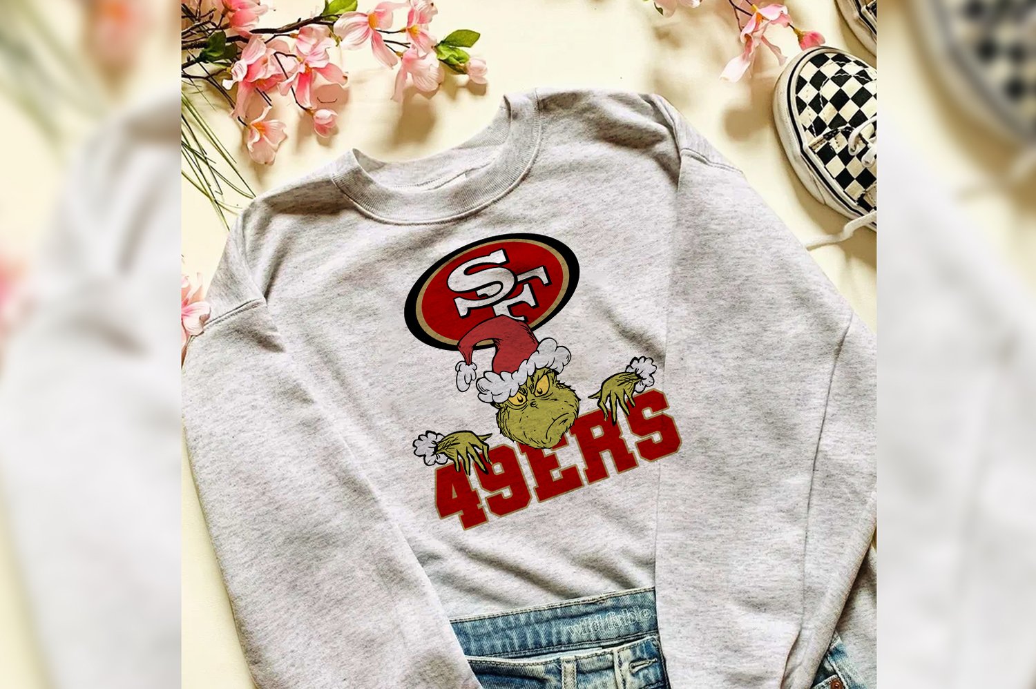 Vintage 1990's NFL San Fransisco 49ers Embroidered Crewneck Sweatshirt