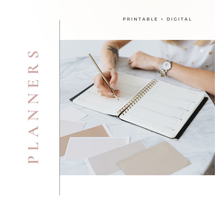 digital printable planners