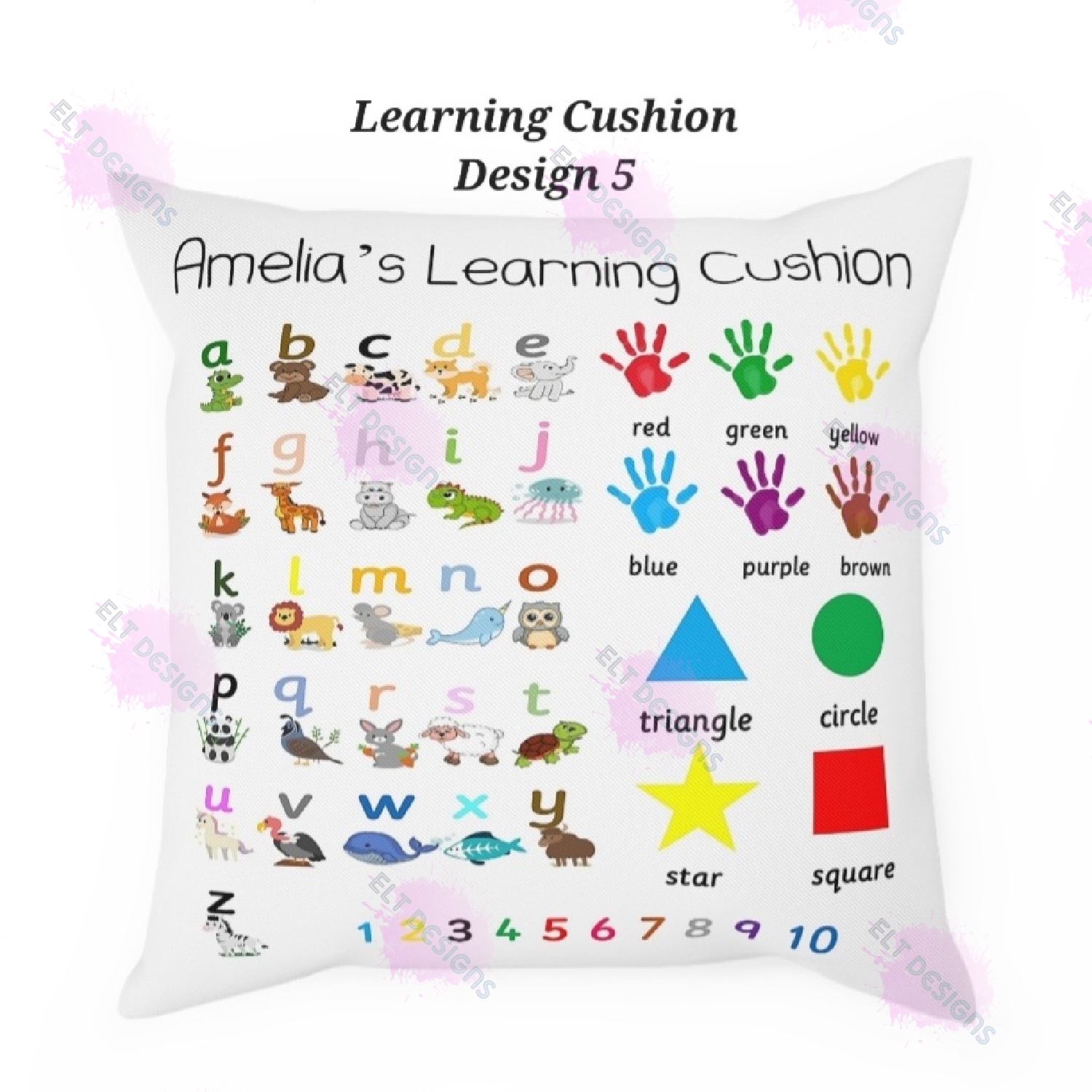 English Learning Cushion Designs 1-5 - Payhip